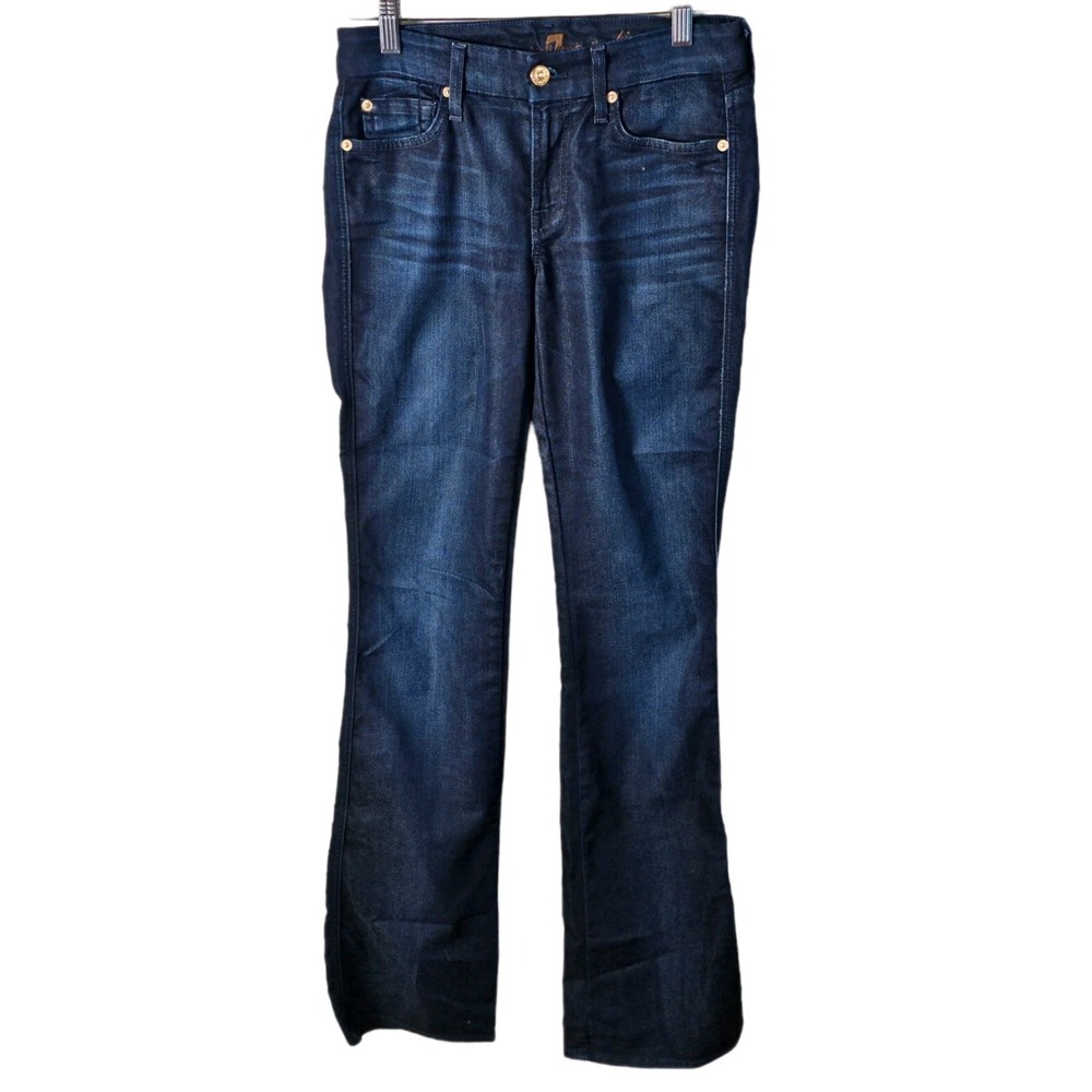 7 For All Mankind Kimmie Bootcut Jeans Womens Size 26 Dark Wash Denim Made USA